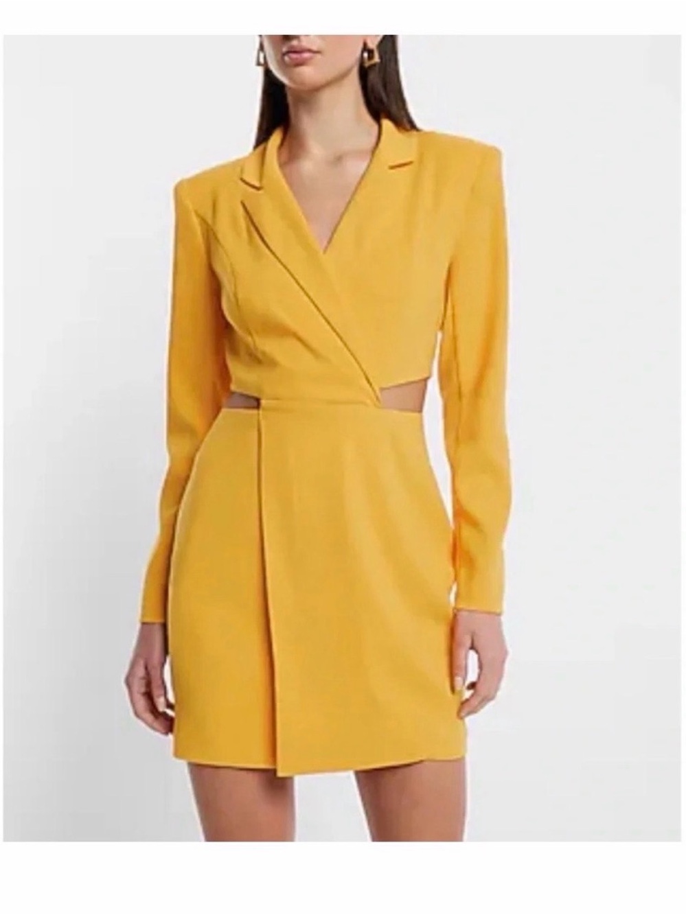 Express Yellow Cutout Dress size S (NWT)